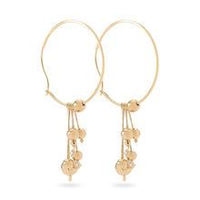Indlæs billede til gallerivisning 14-karat gold plated 925 sterling silver set with cubic zirconia, Big Planets Hoop Earring from the Kinz Kanaan Rhythm collection.