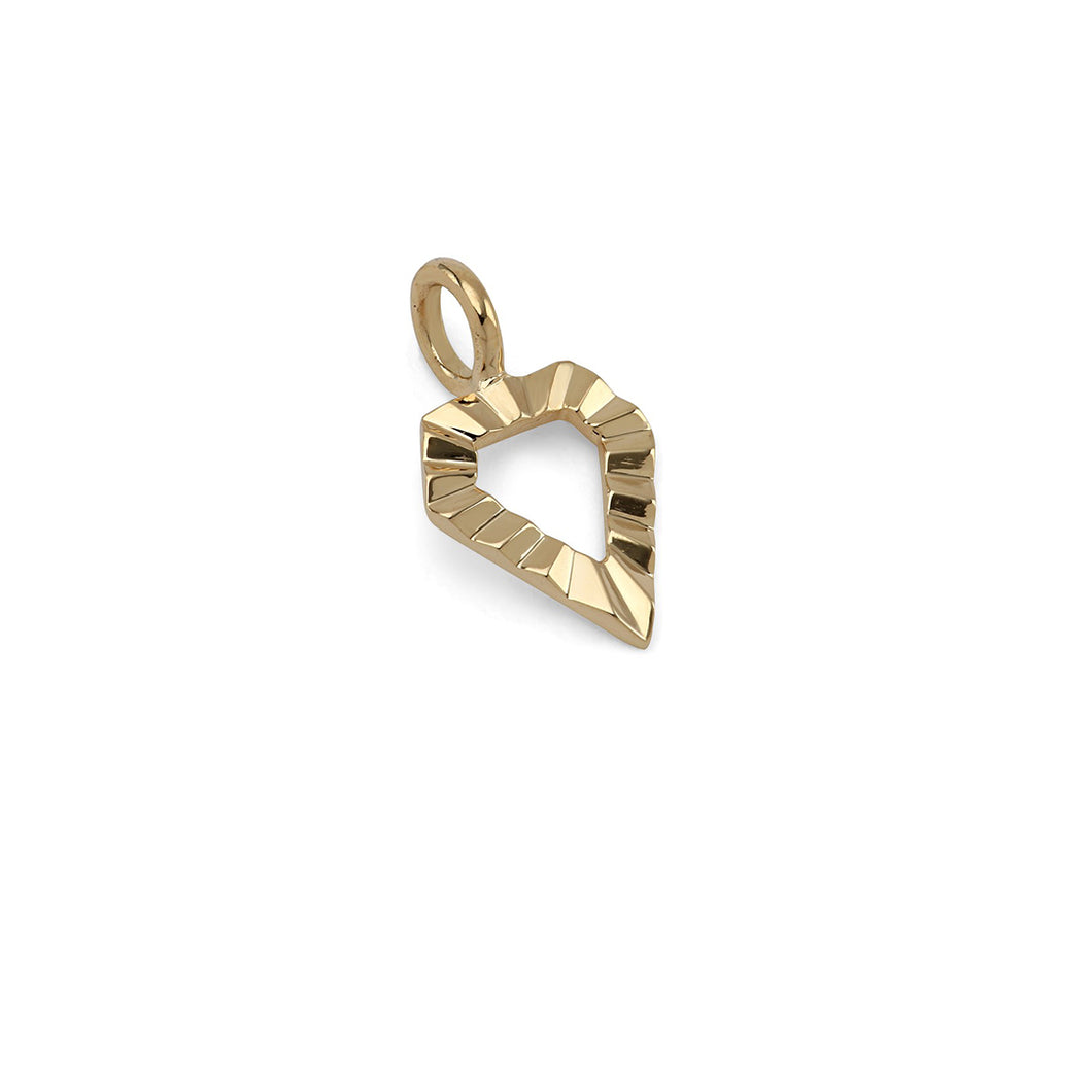 14-karat solid gold Power pendant. A reminder of strenght and love. From the KInz Kanaan 2017 Summer Tribute. Danish Arabic design. Ornamental minimalistic design.